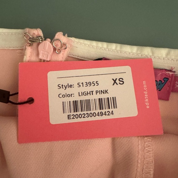 Pink Edikted Priyah Contrast Fold Over Dress XS - Picture 6 of 6